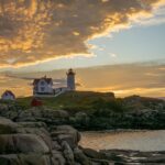 lighthouse, sunrise, goldenlight